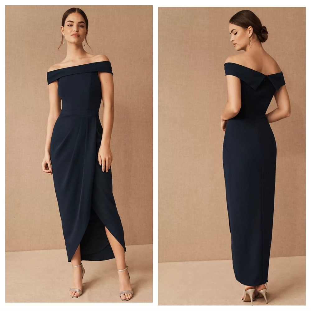 NWT BHLDN Thompson Crepe Off the Shoulder Dress